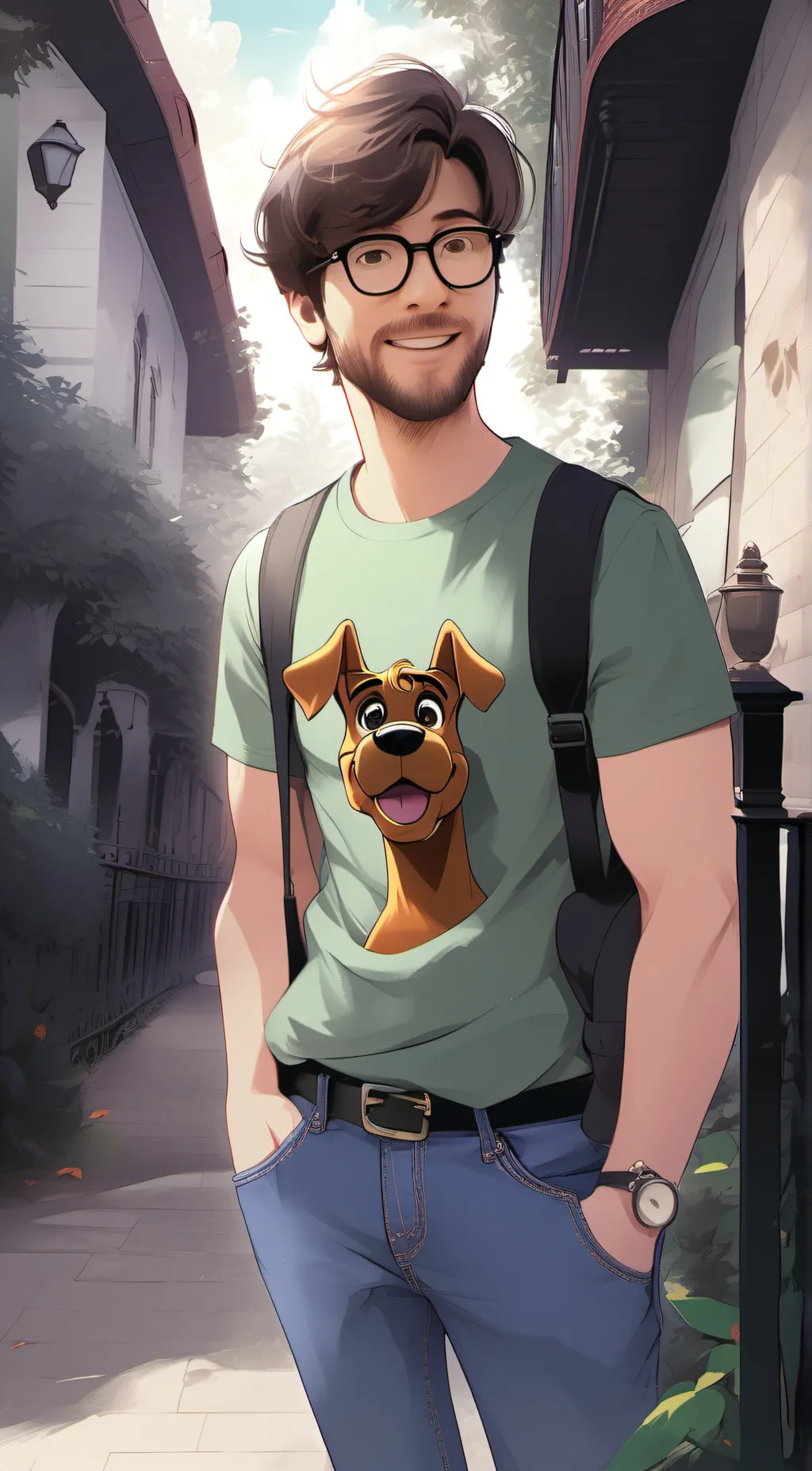 ai character: Ewan  background