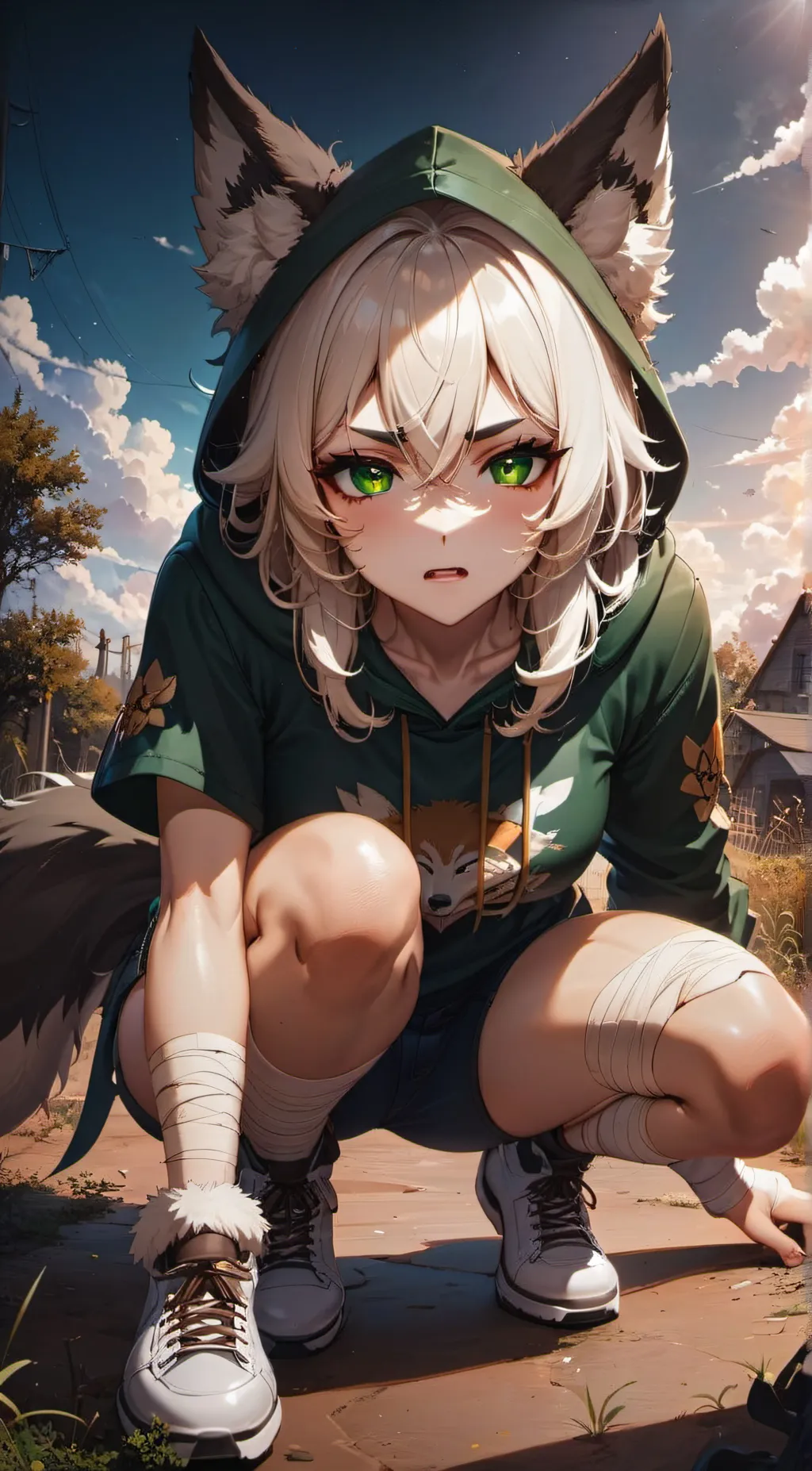 ai character: Amber background