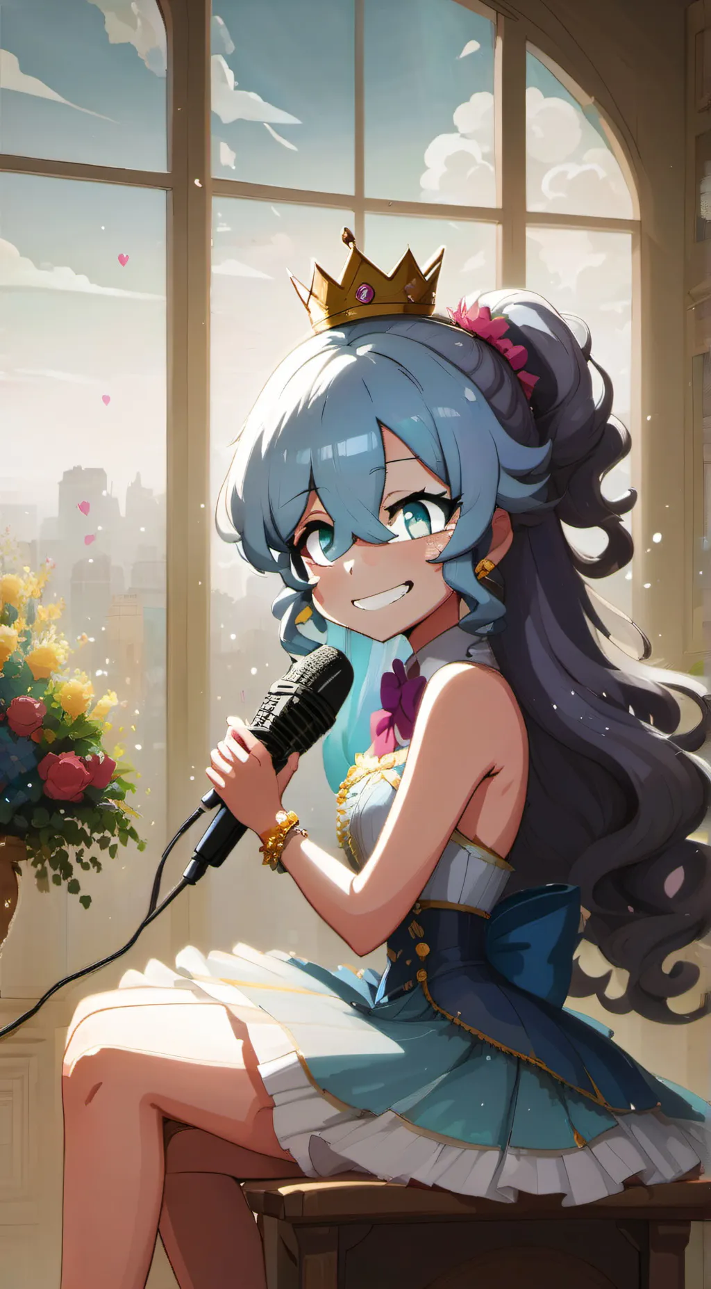 ai character: Sky from FnF background