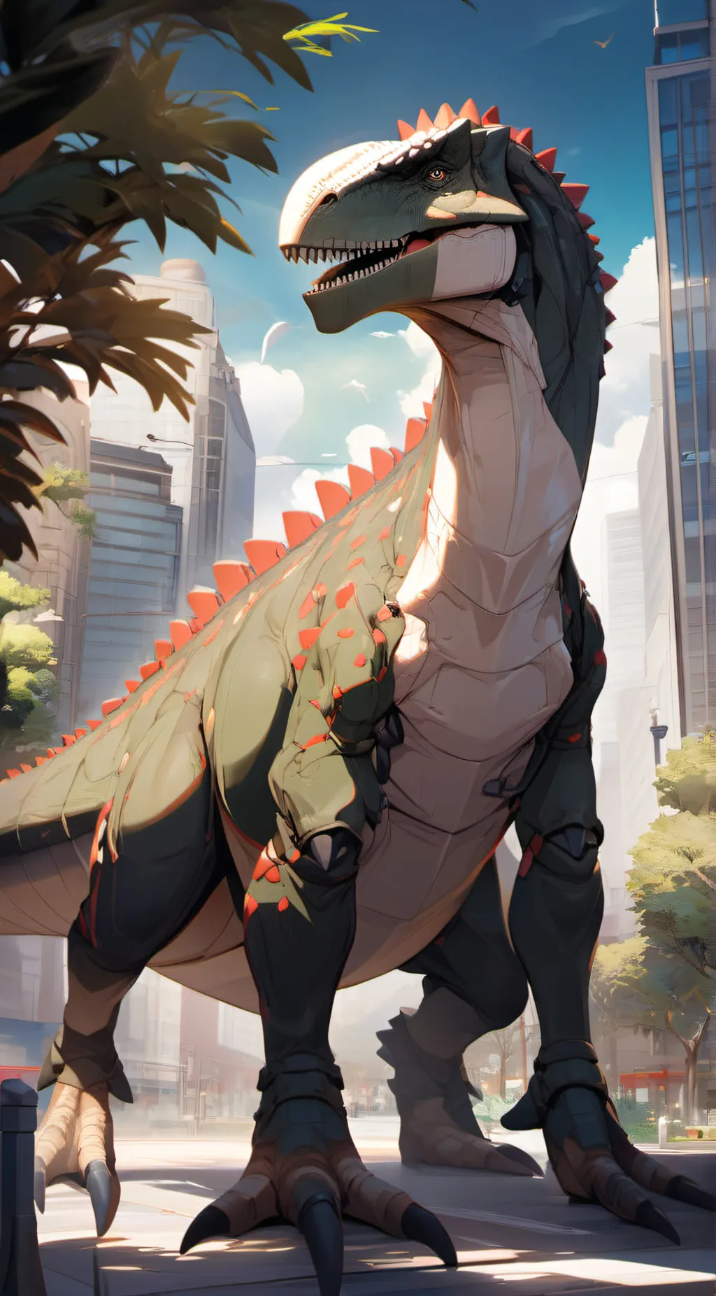 ai character: Rhedosaurus  background