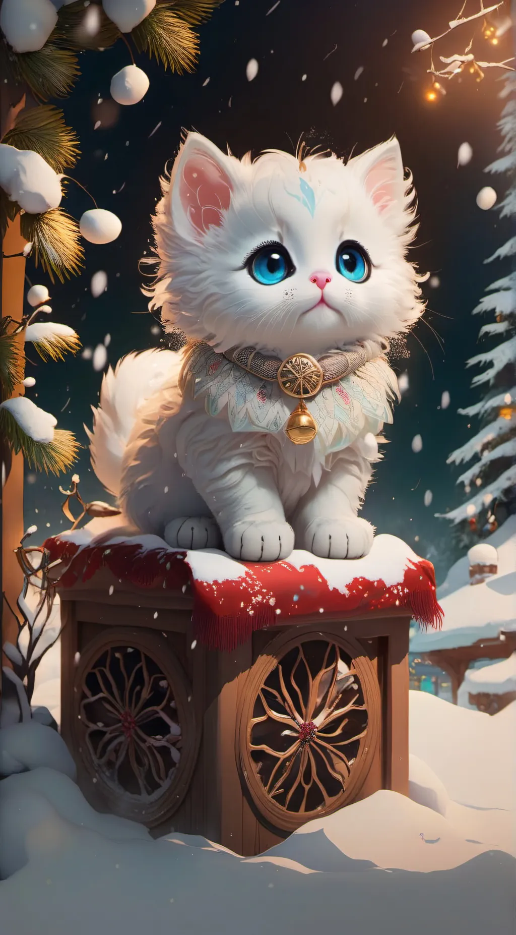 ai character: snow or snowflake background