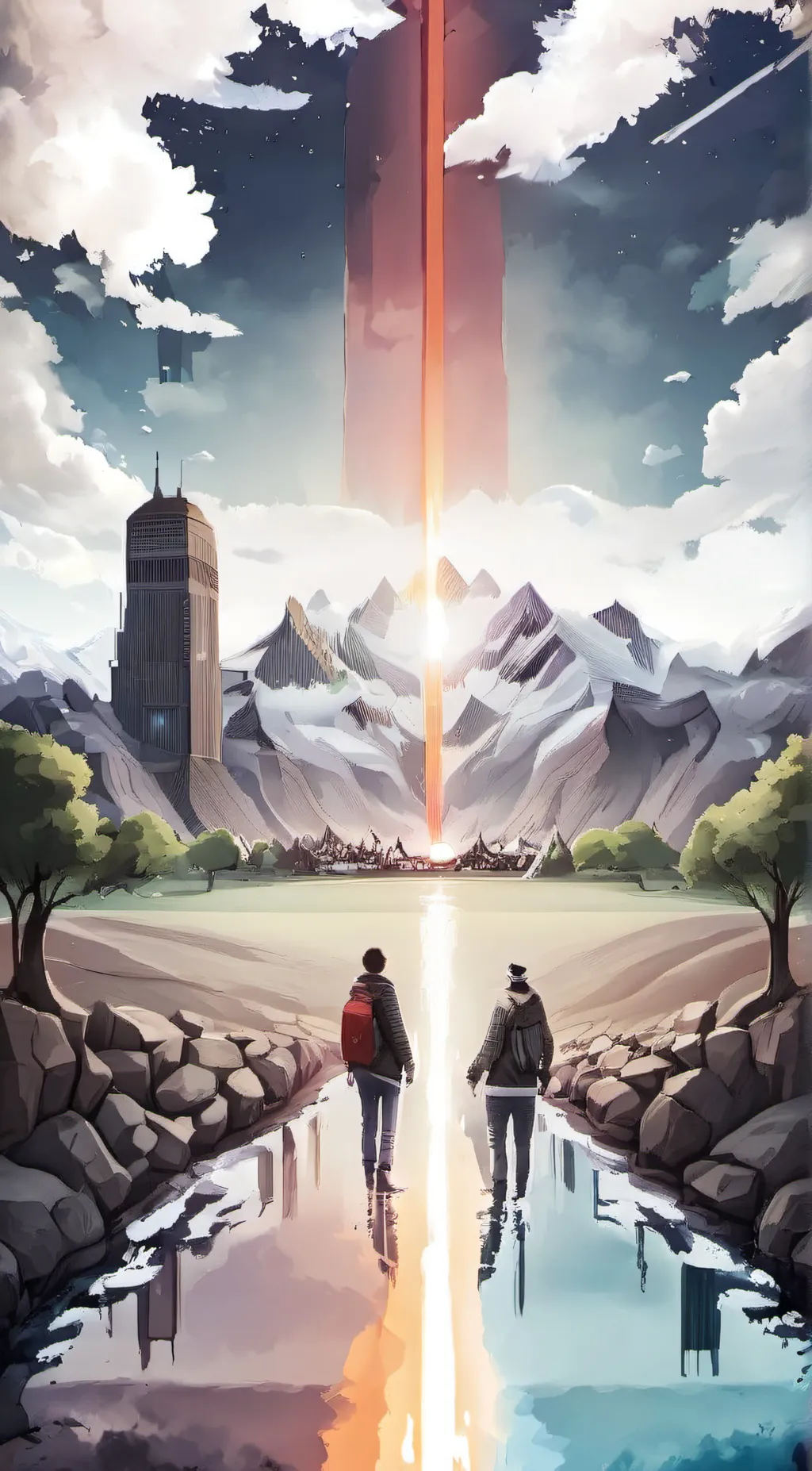 ai character: glitch background