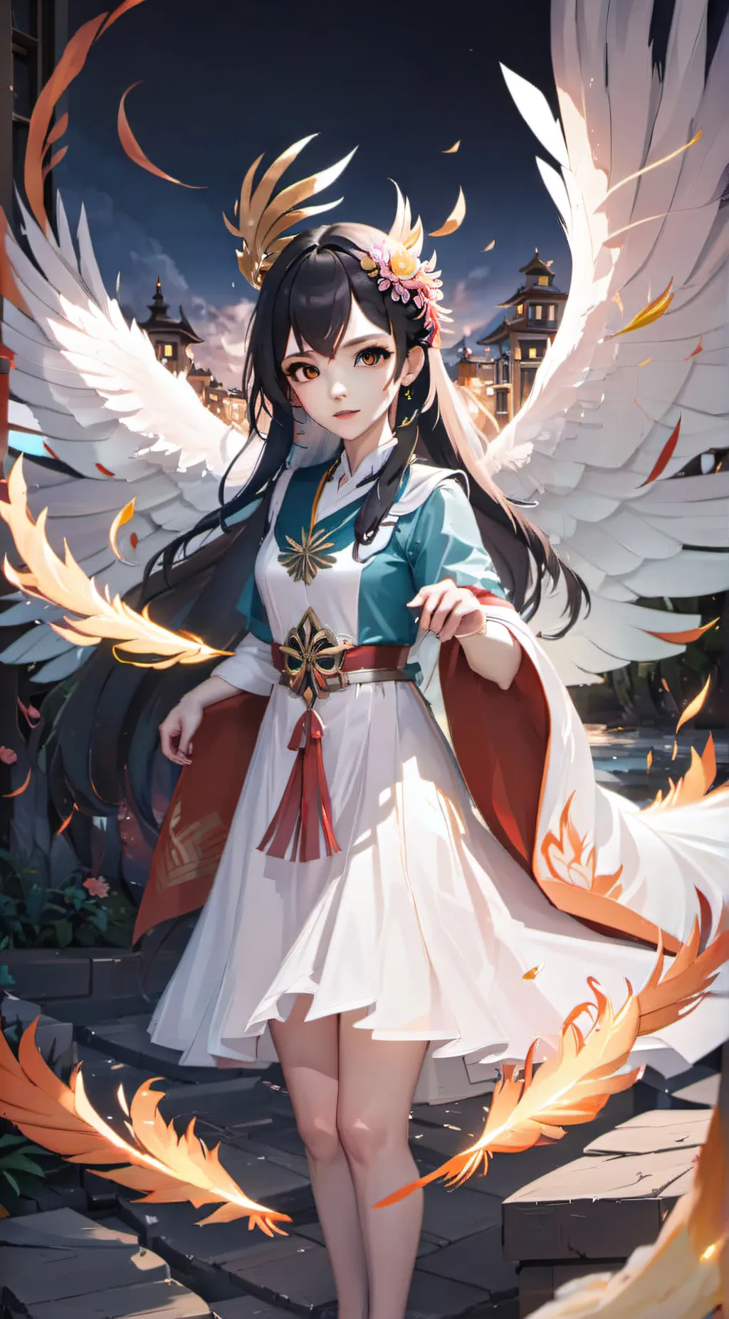 ai character: phoenix  background