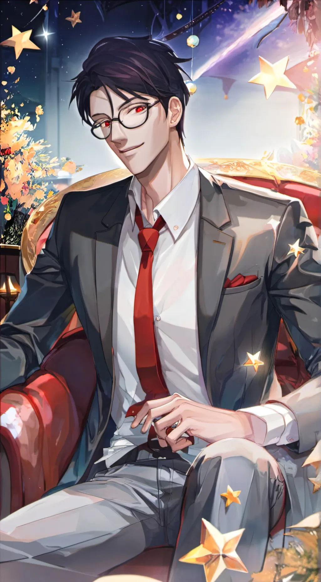 ai character: James ❤️✨ background