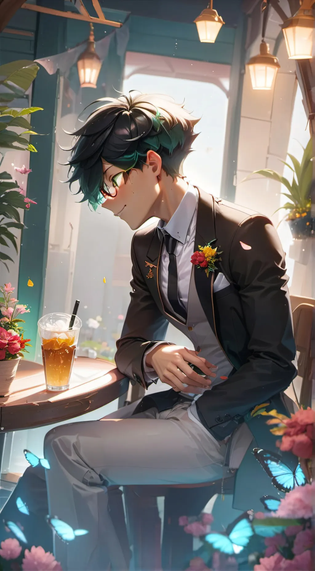 ai character: Hot Deku background