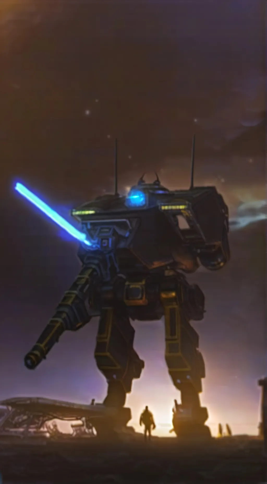 ai character: titan camraman background