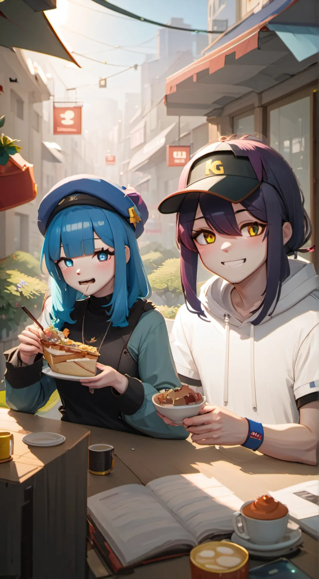 ai character: lunar and funenh background