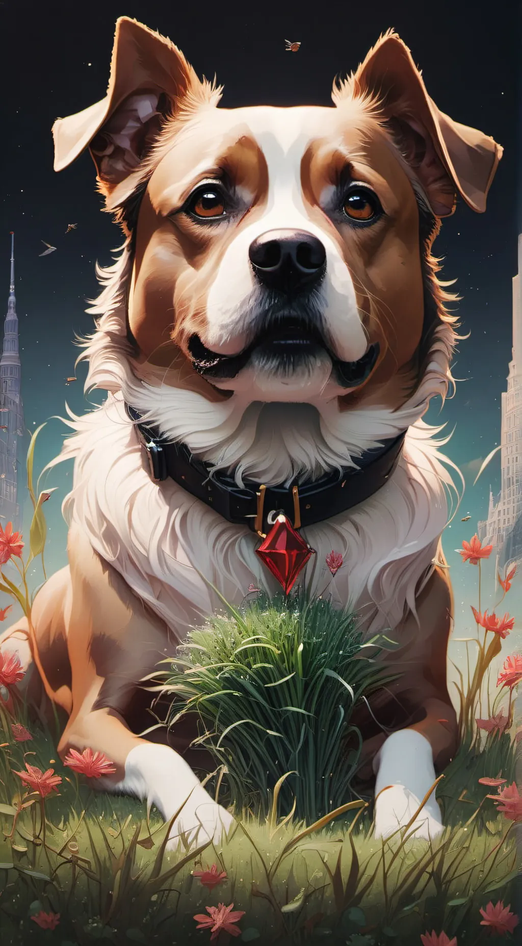 ai character: grass  background