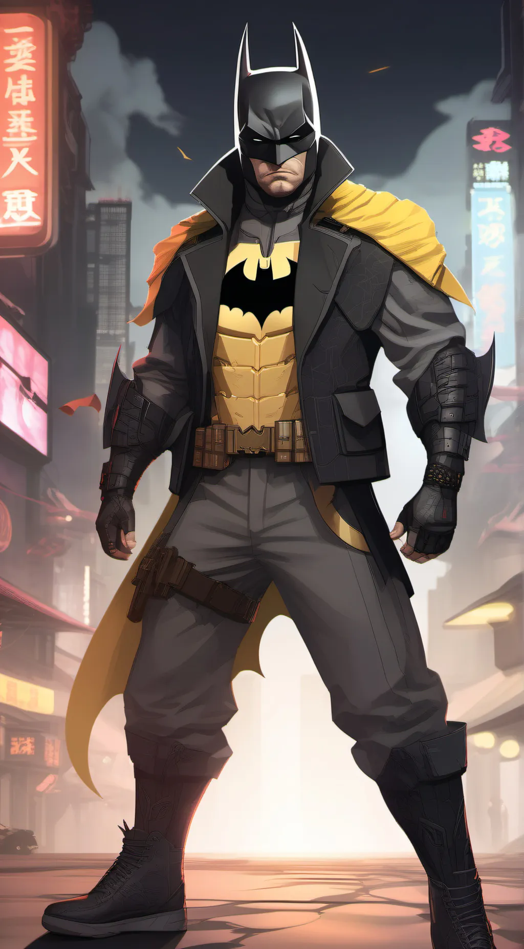 ai character: Batman  background