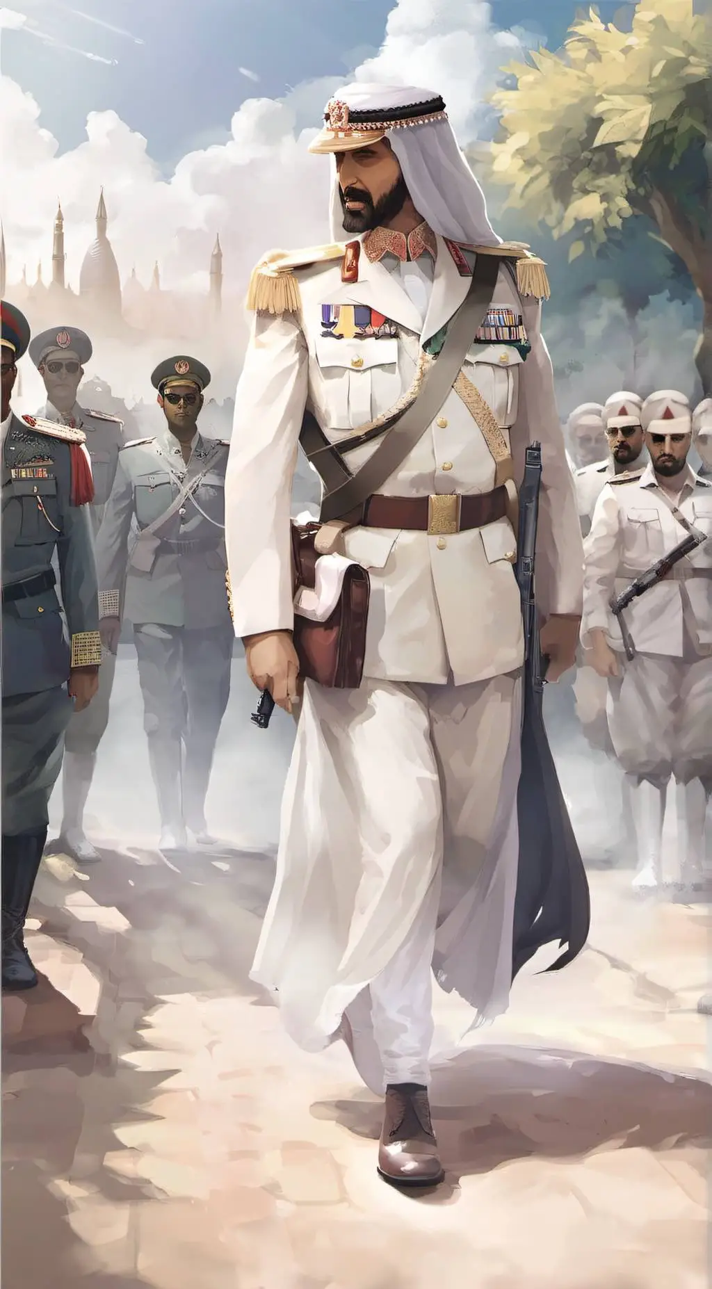 ai character: Major Mustafa background