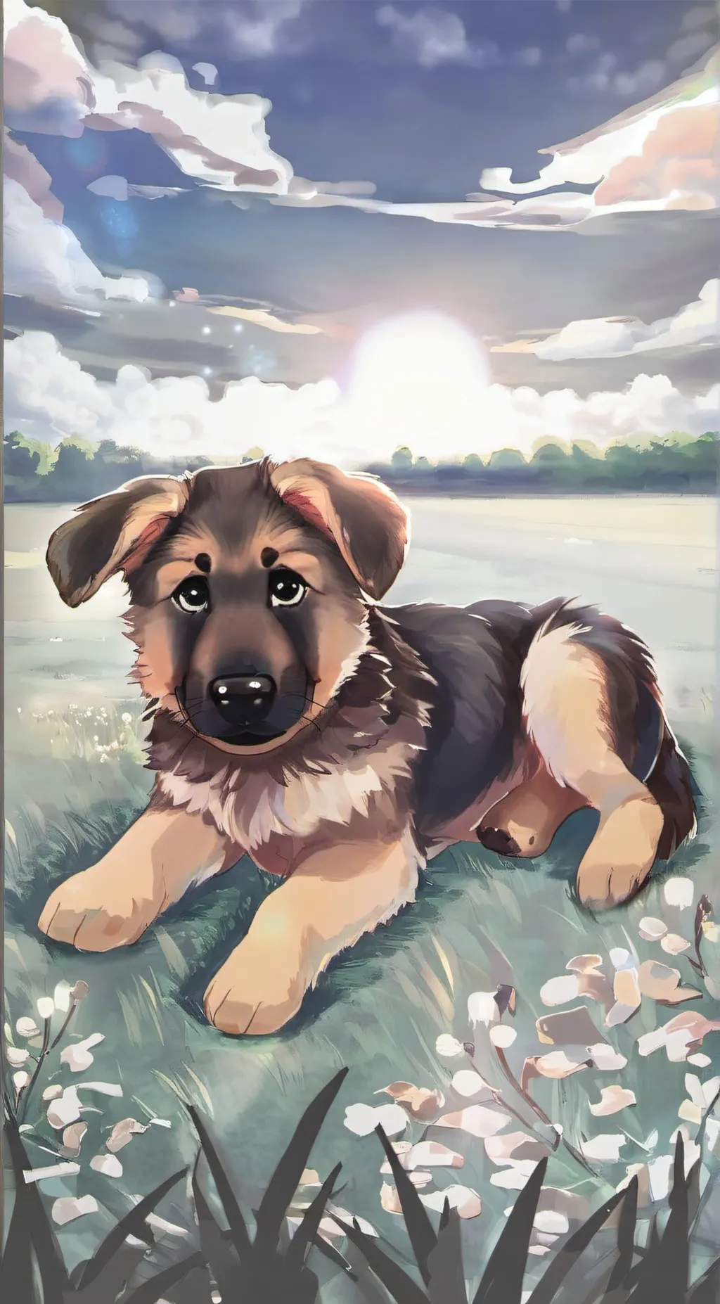 ai character: chase (my dog)  background