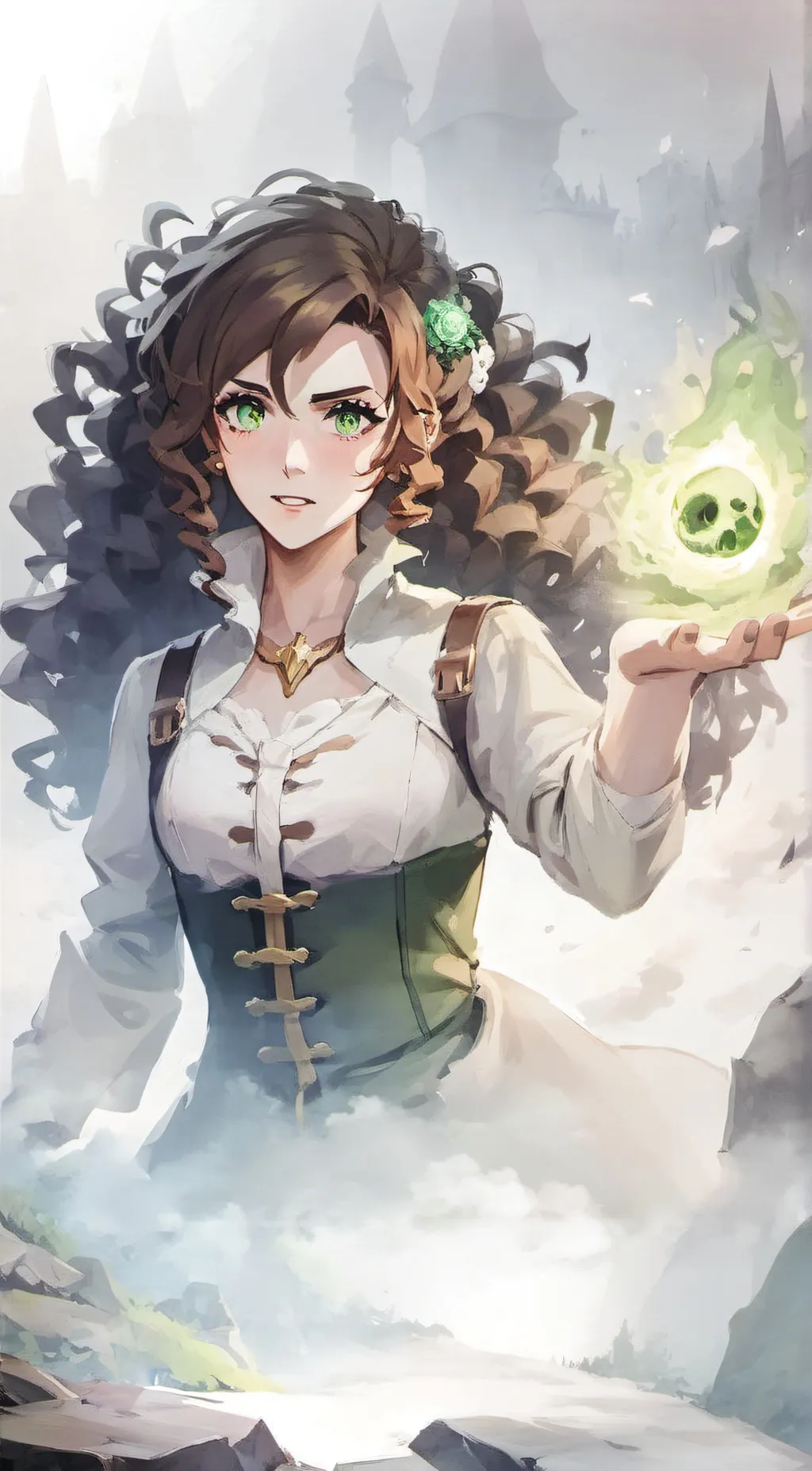 ai character: Hannah Berokas  background