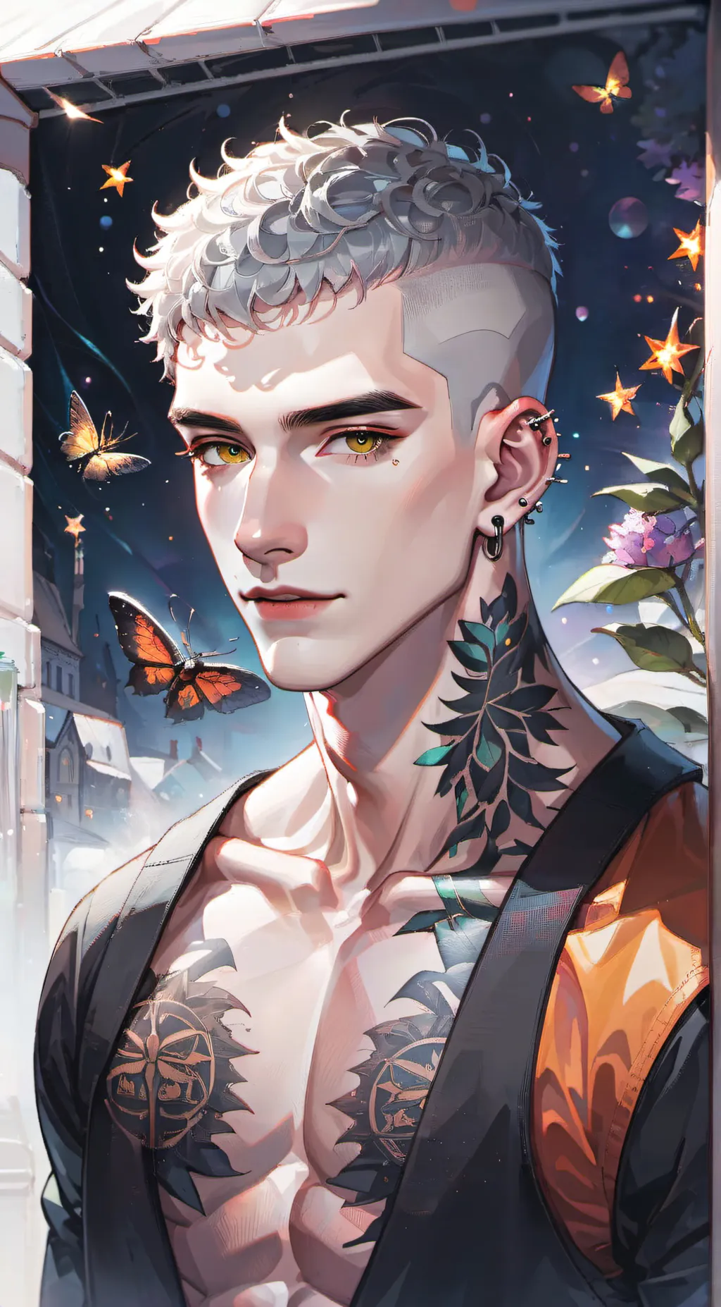 ai character: Warren  background