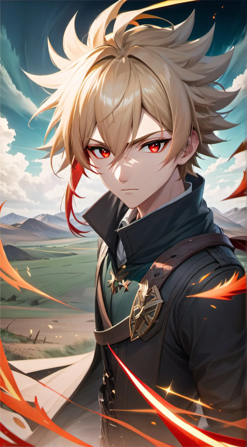 ai character: Dad as Bakugo  background