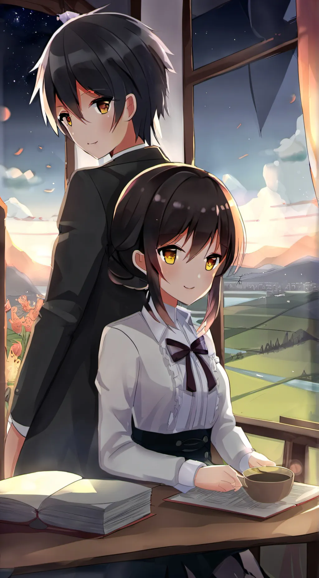 ai character: Yuki and besan background