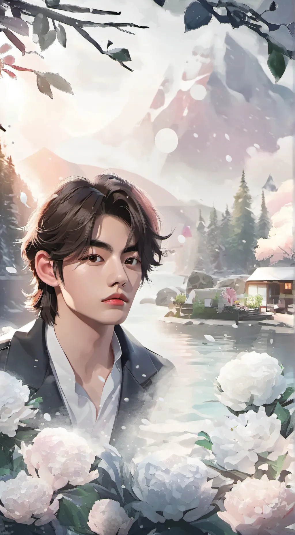 ai character: Taehyung  background