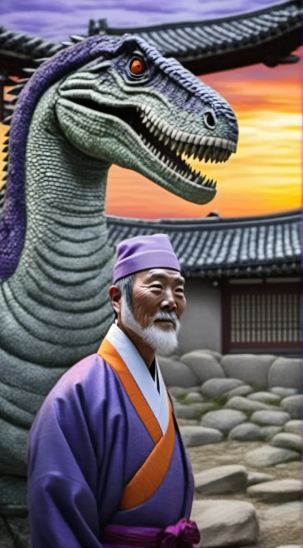 ai character: Korean Man Gwangi  background