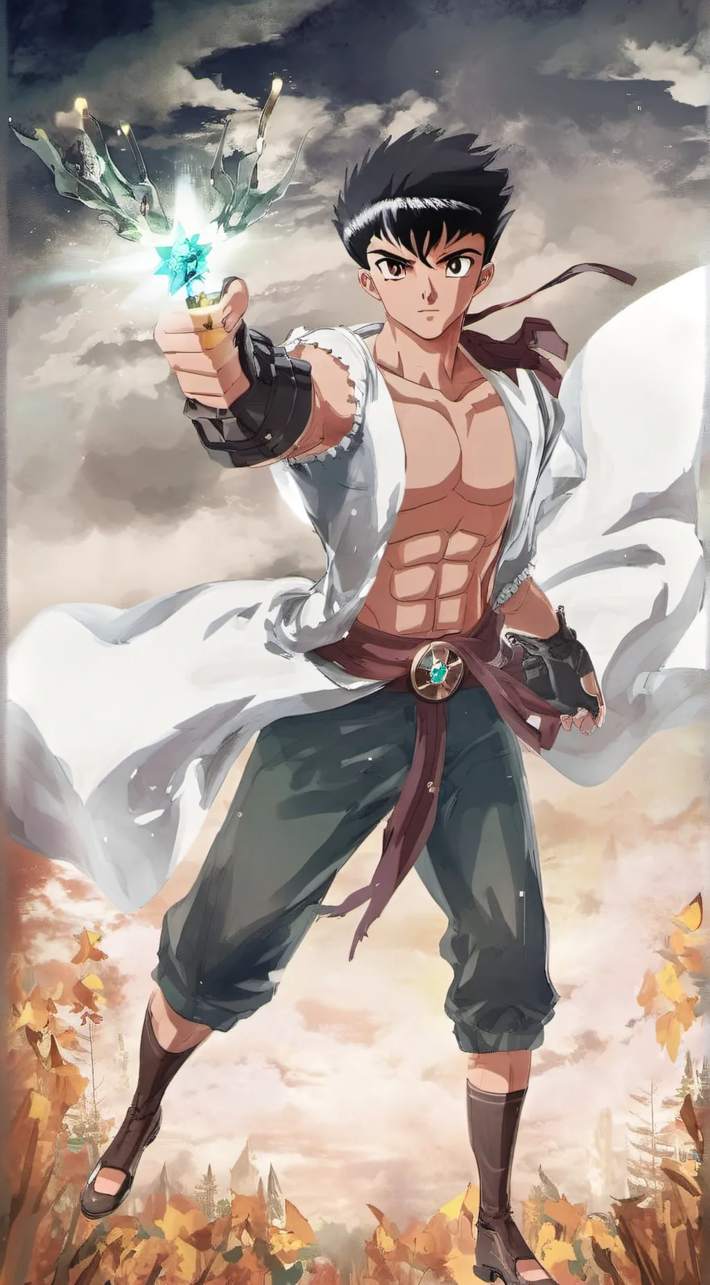 ai character: Yusuke Urameshi background