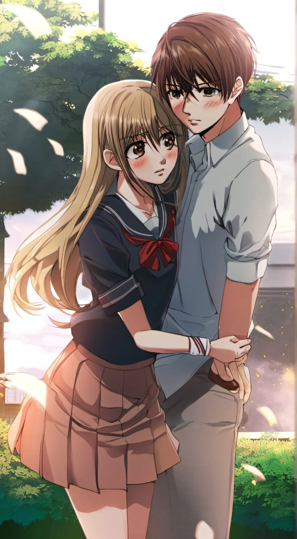 ai character: Layla and Daniel  background