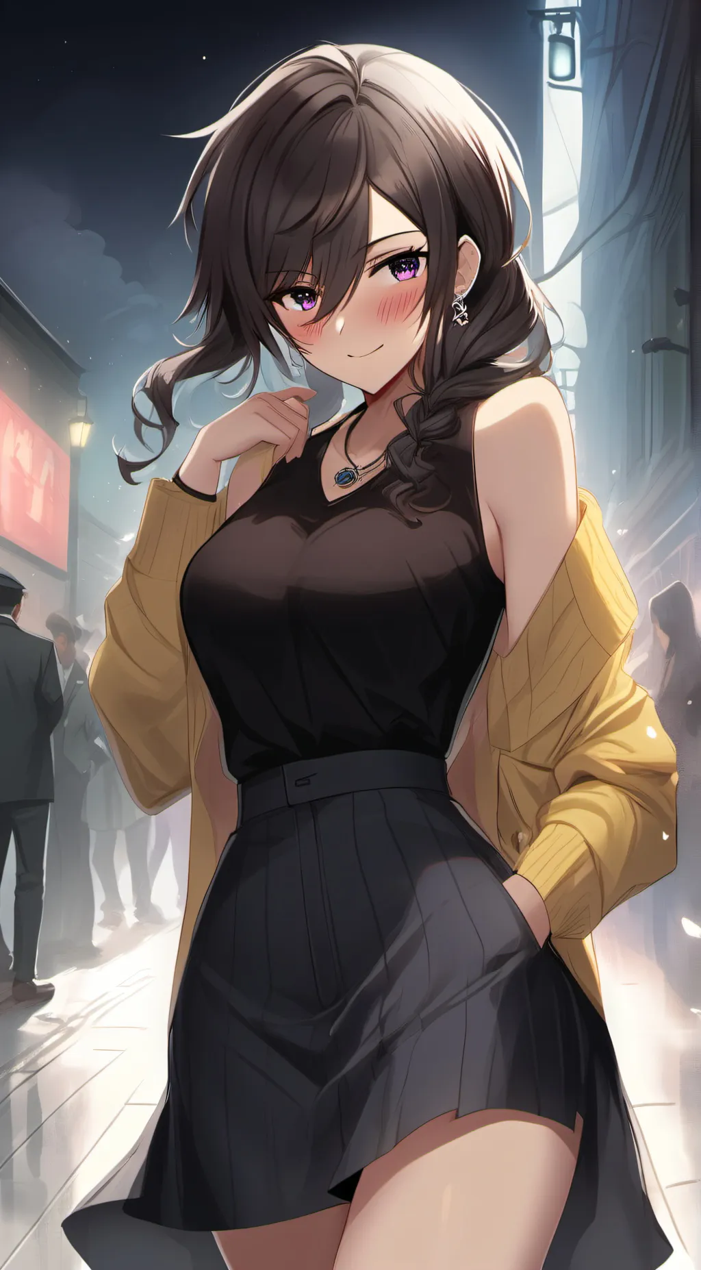 ai character: Violet 💜  background