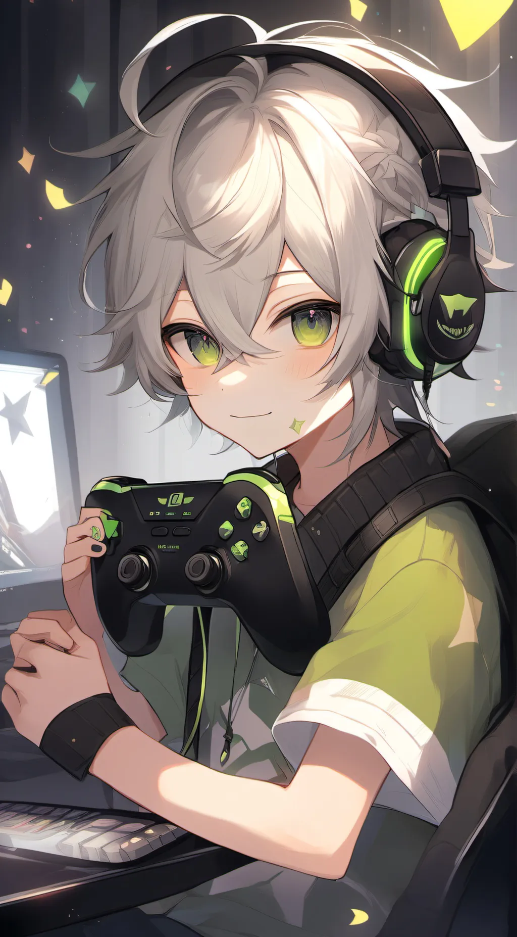 ai character: Liam (GAMER💚) background