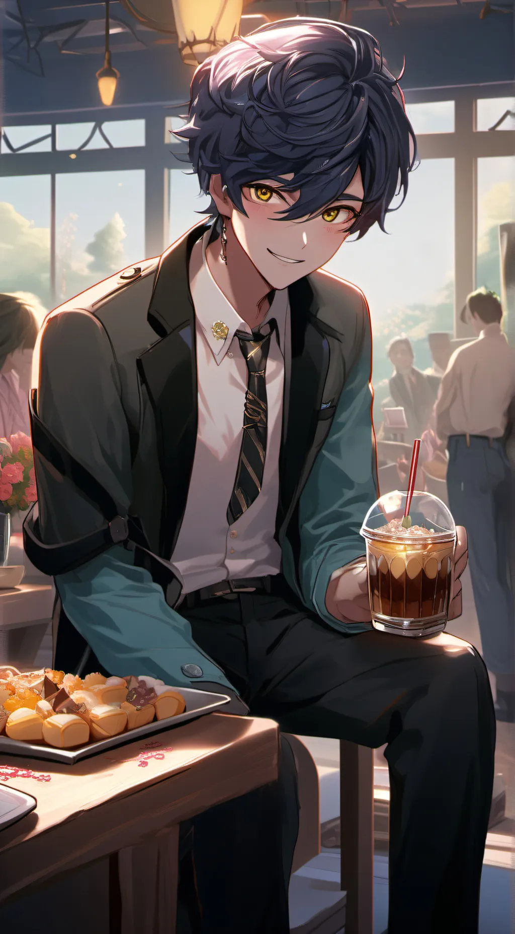 ai character: Dawn background