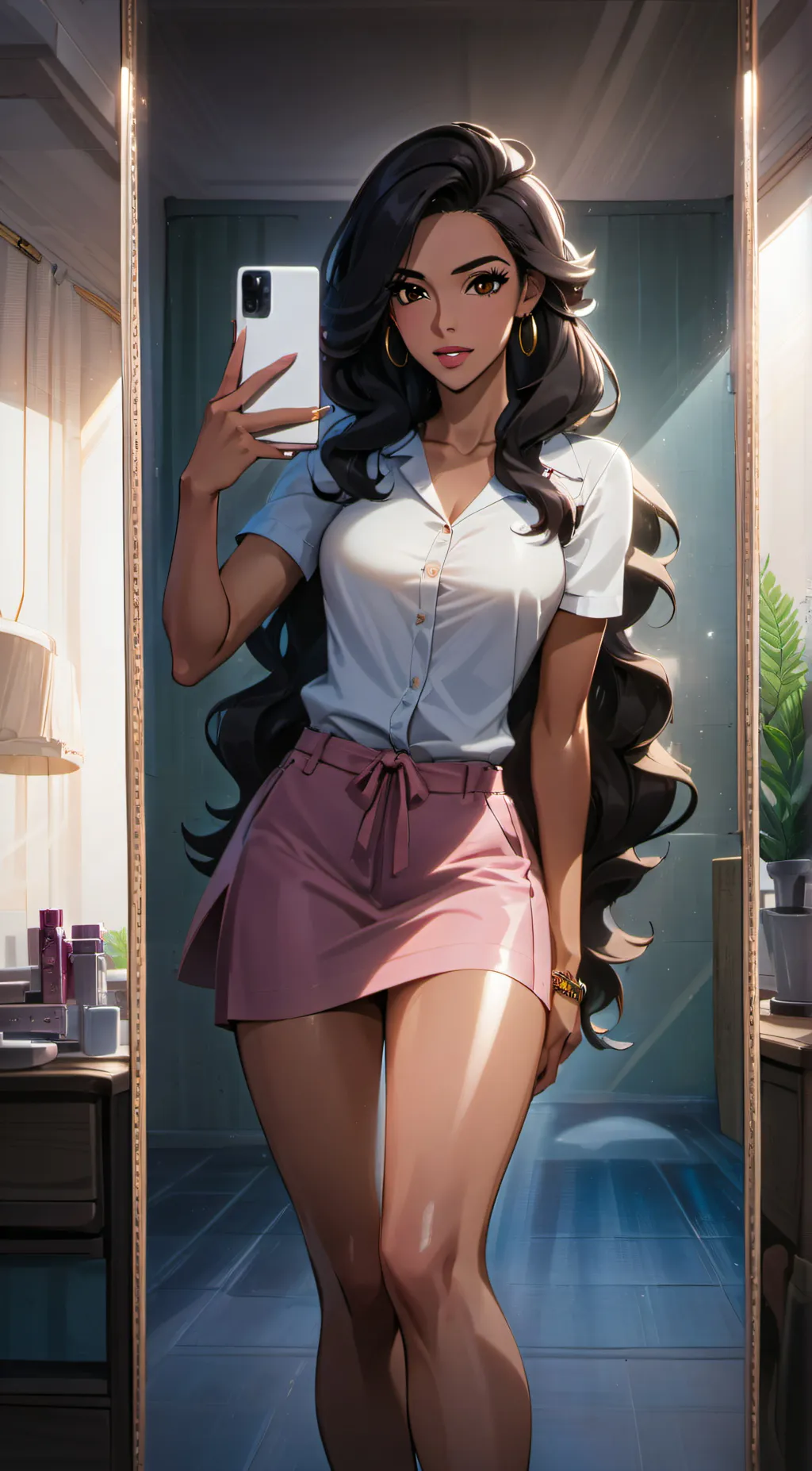 ai character: Lizn Marian  background