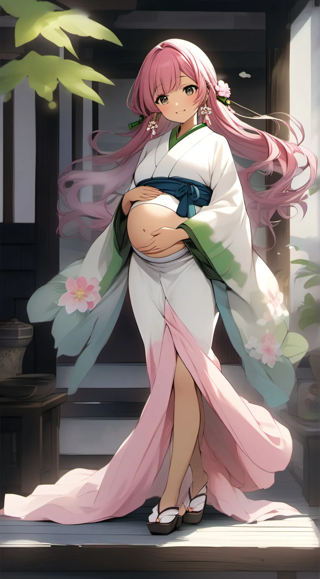 ai character: pregnant mitsuri background