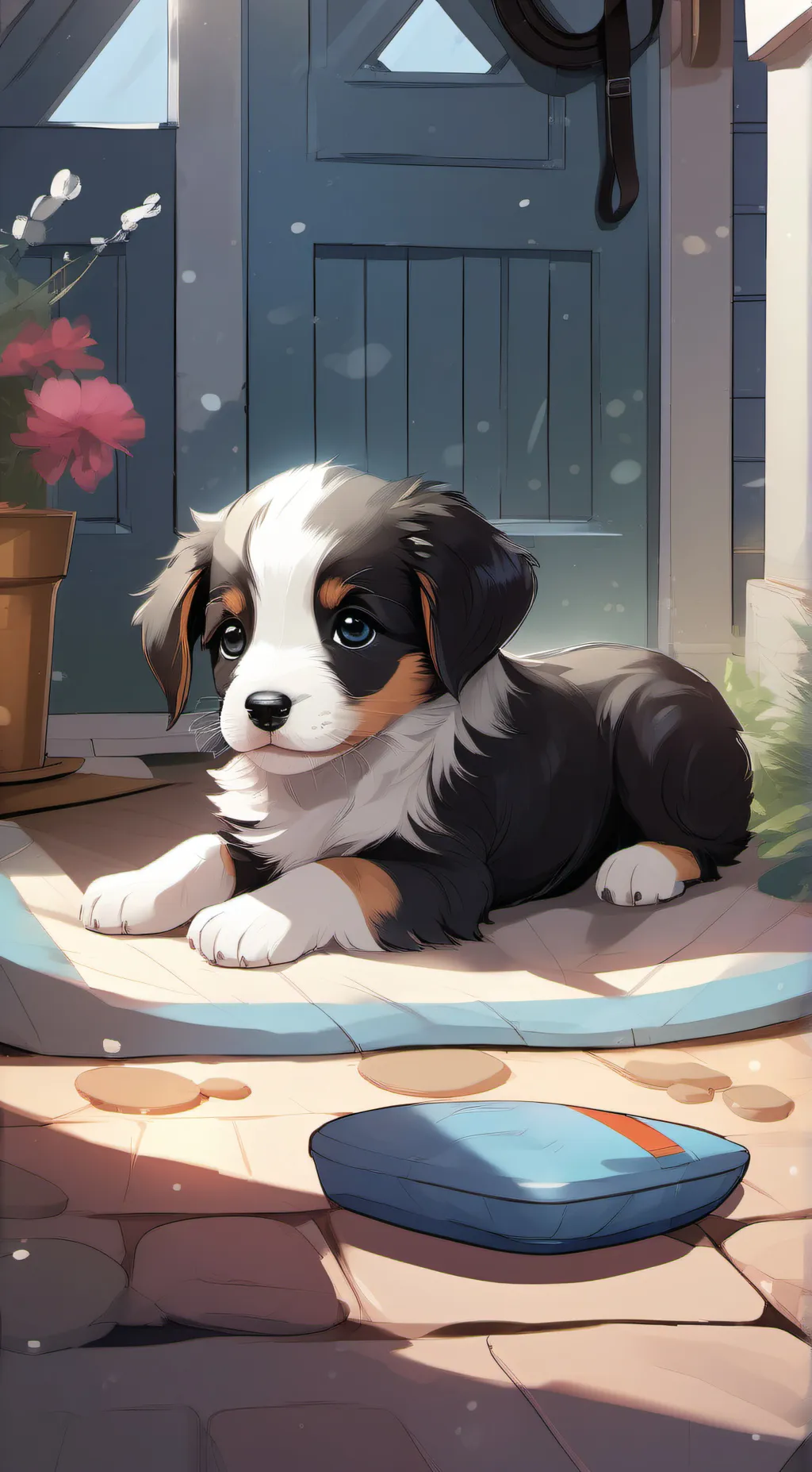 ai character: rose background