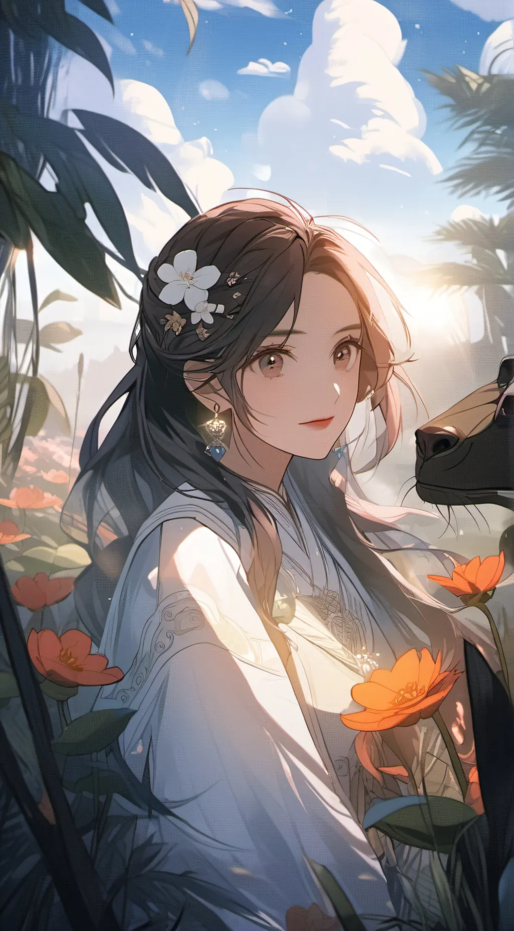 ai character: winter  background