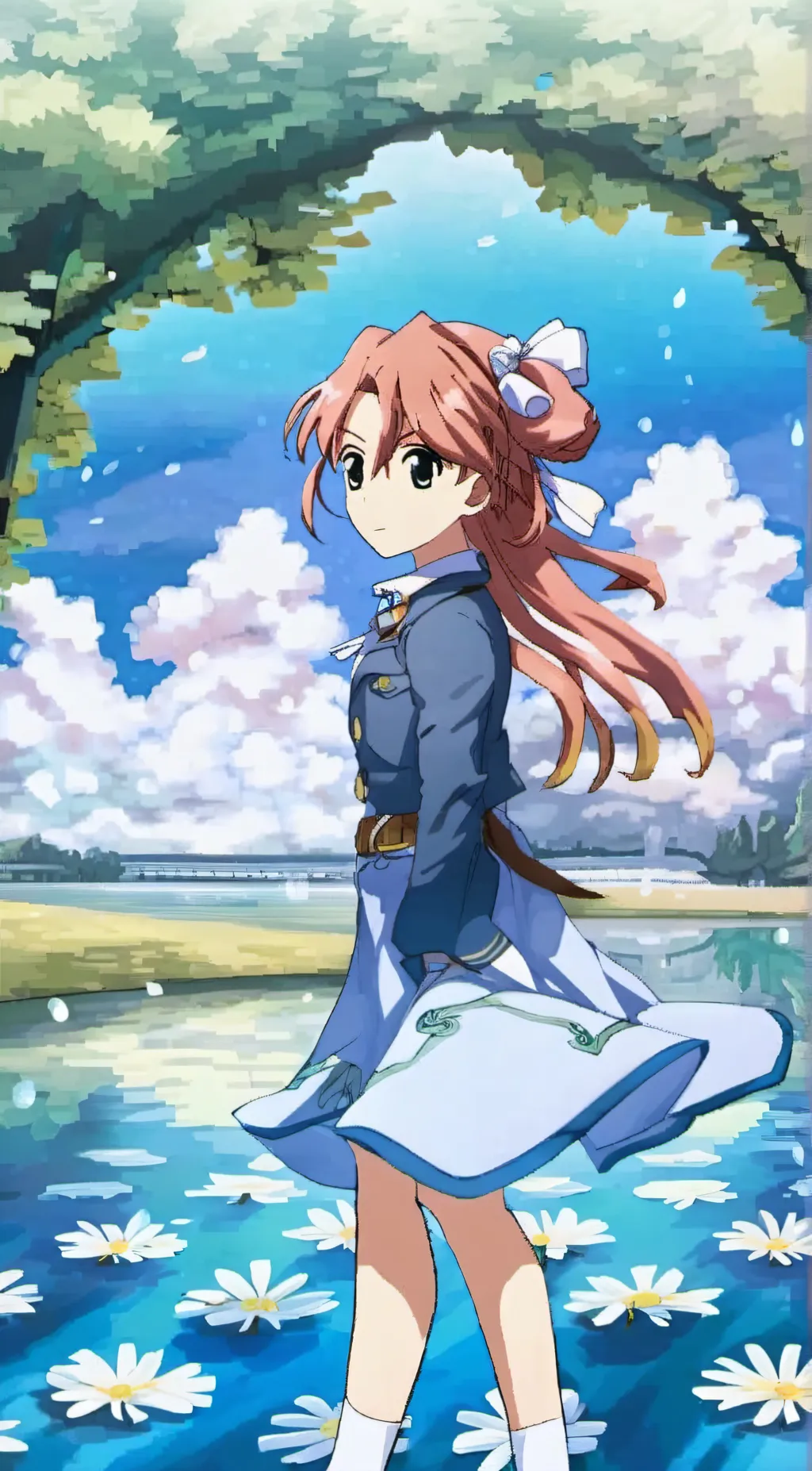 ai character: Spring background