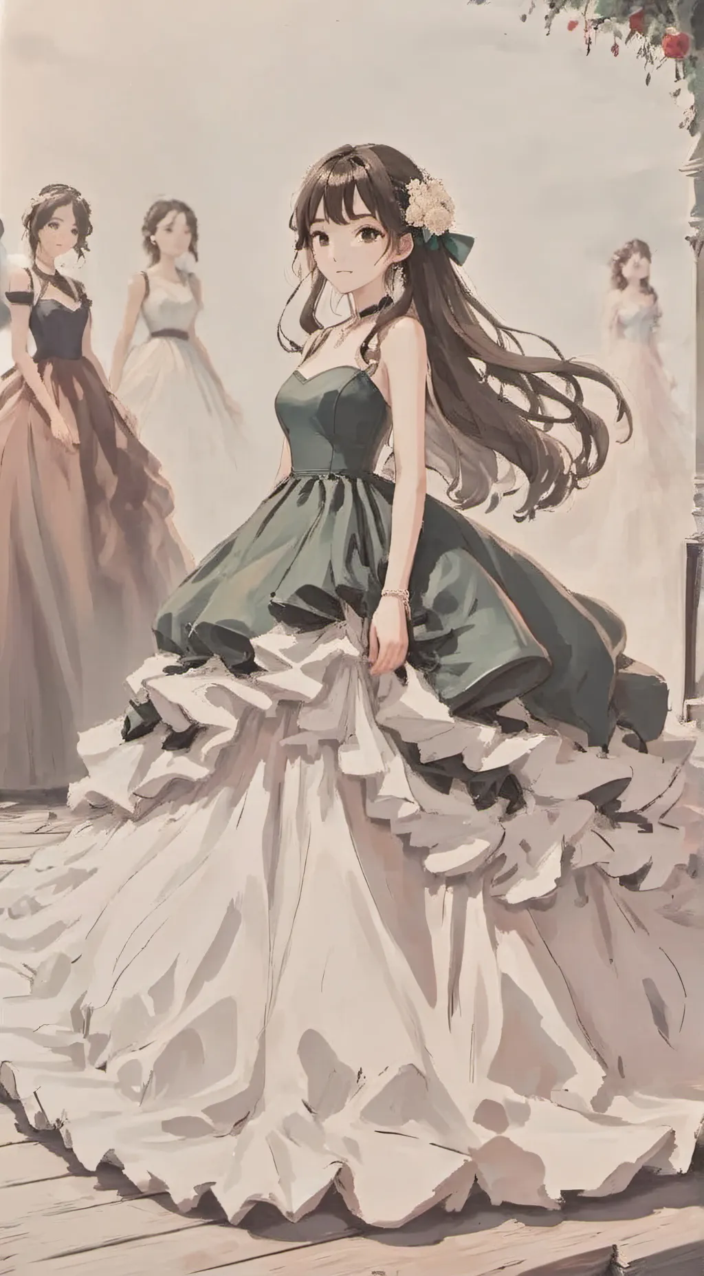 ai character: Mha prom background