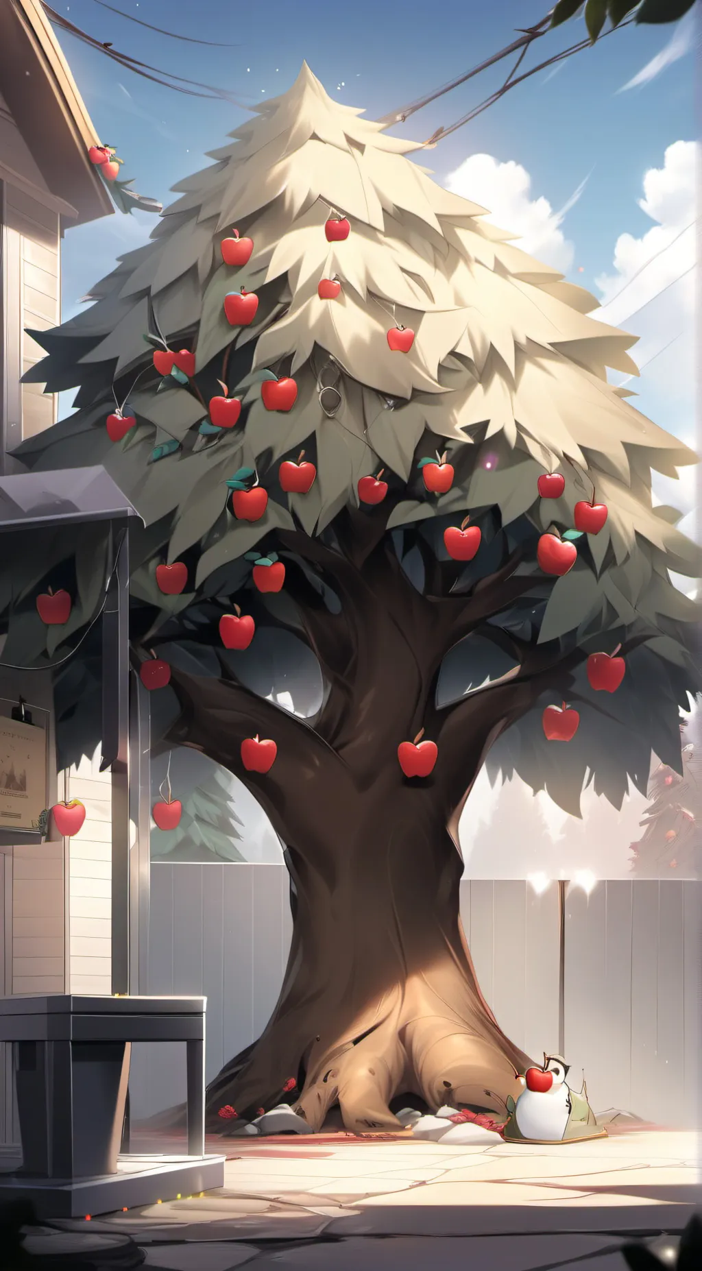 ai character: Applepootree background