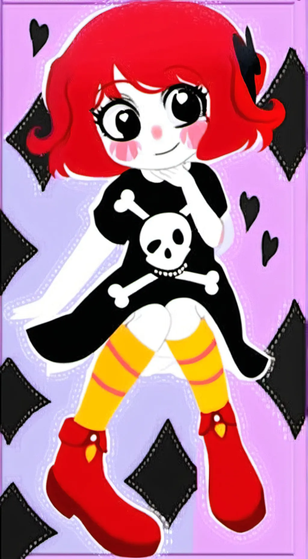 ai character: Ruby Gloom background