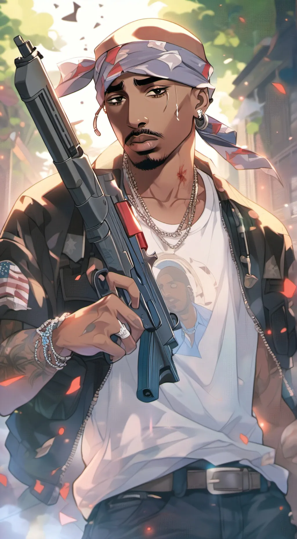 ai character: dead tupac background