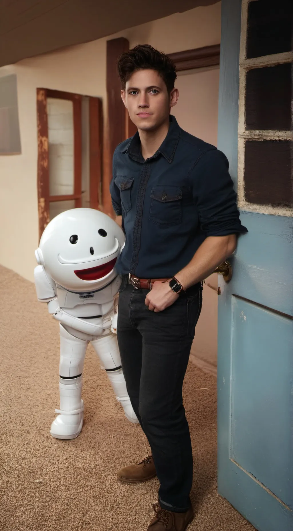 ai character: Mike and enerd background