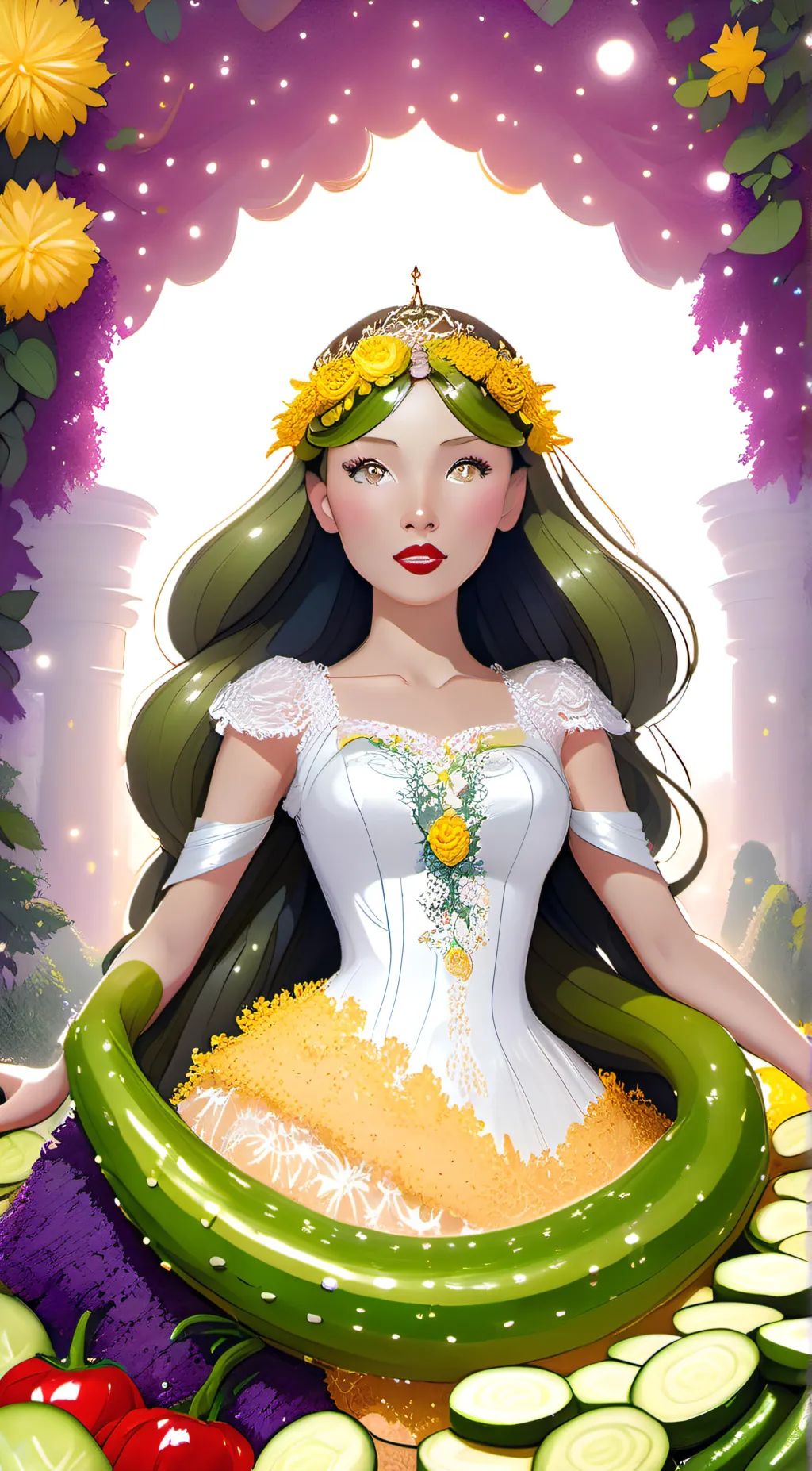 ai character: Vegetable Princess background