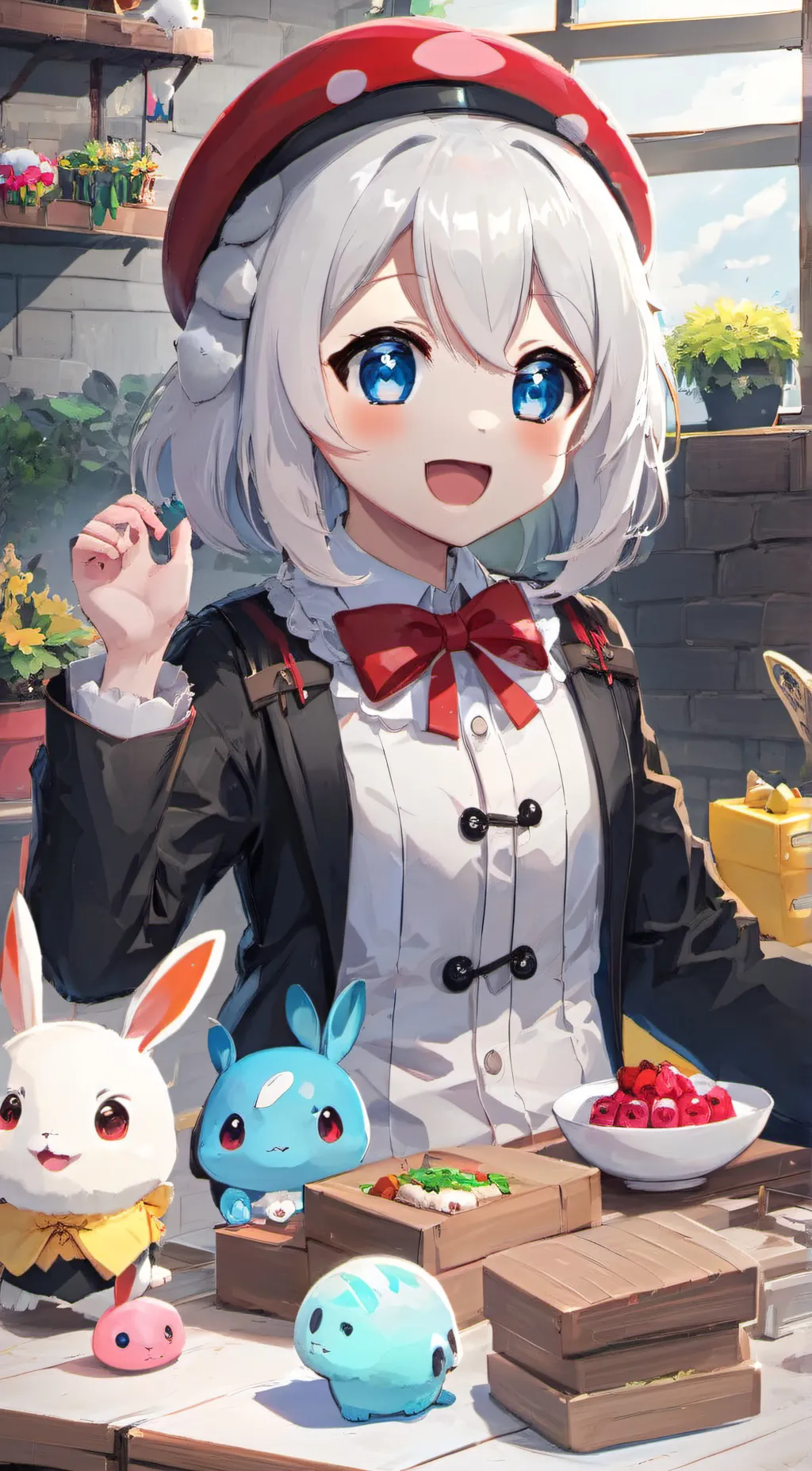 ai character: cinnamon roll background