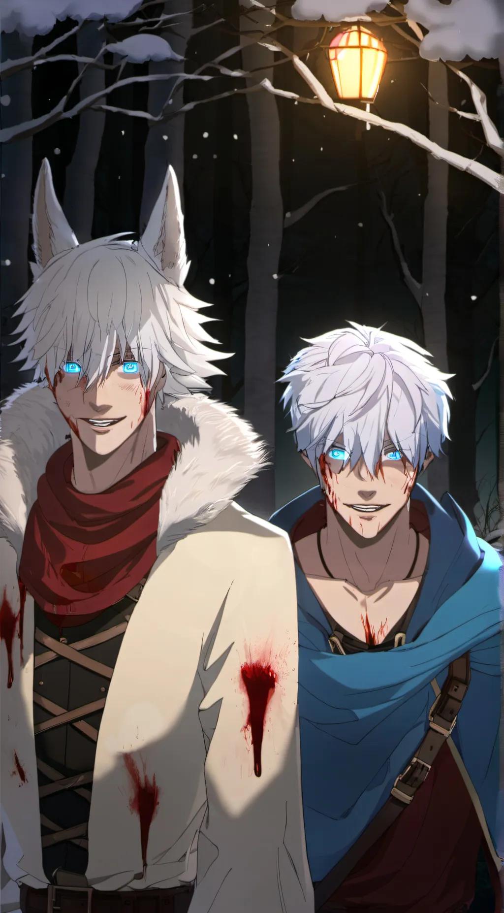 ai character: Gojo & Jojo background