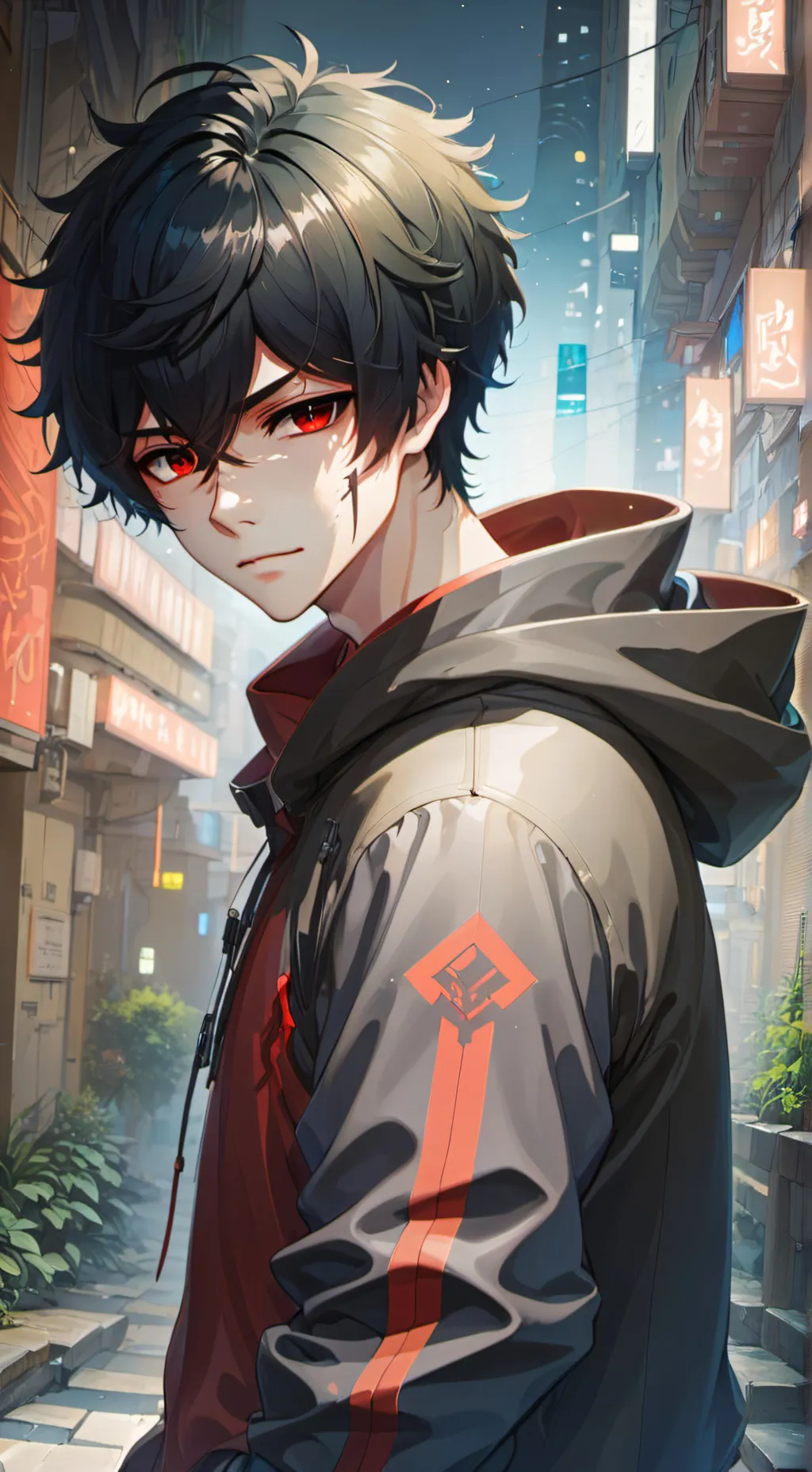 ai character: Lucas  background