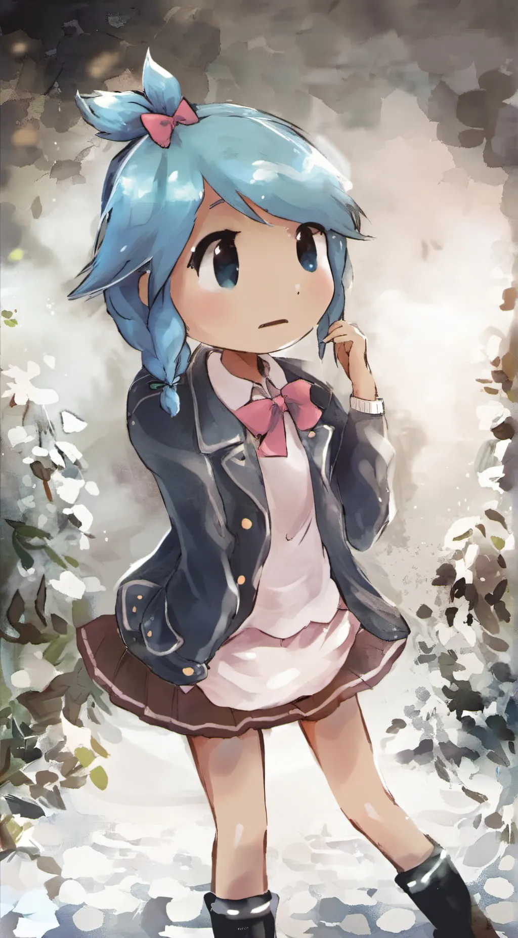 ai character: Teardrop background