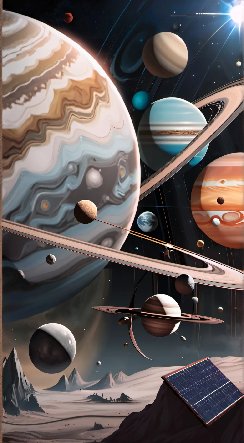 ai character: Solar system  background