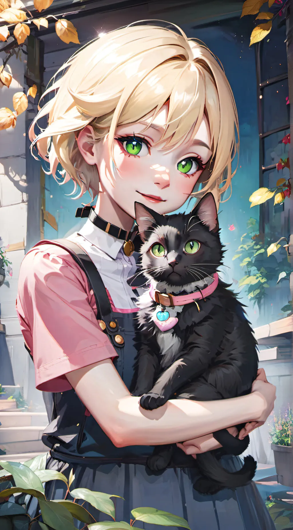ai character: Me and my cat! background