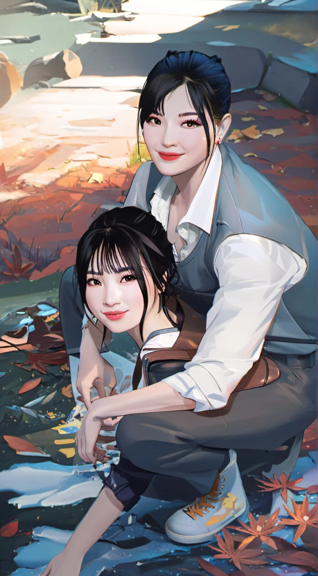 ai character: yoon and isa ❣️ background