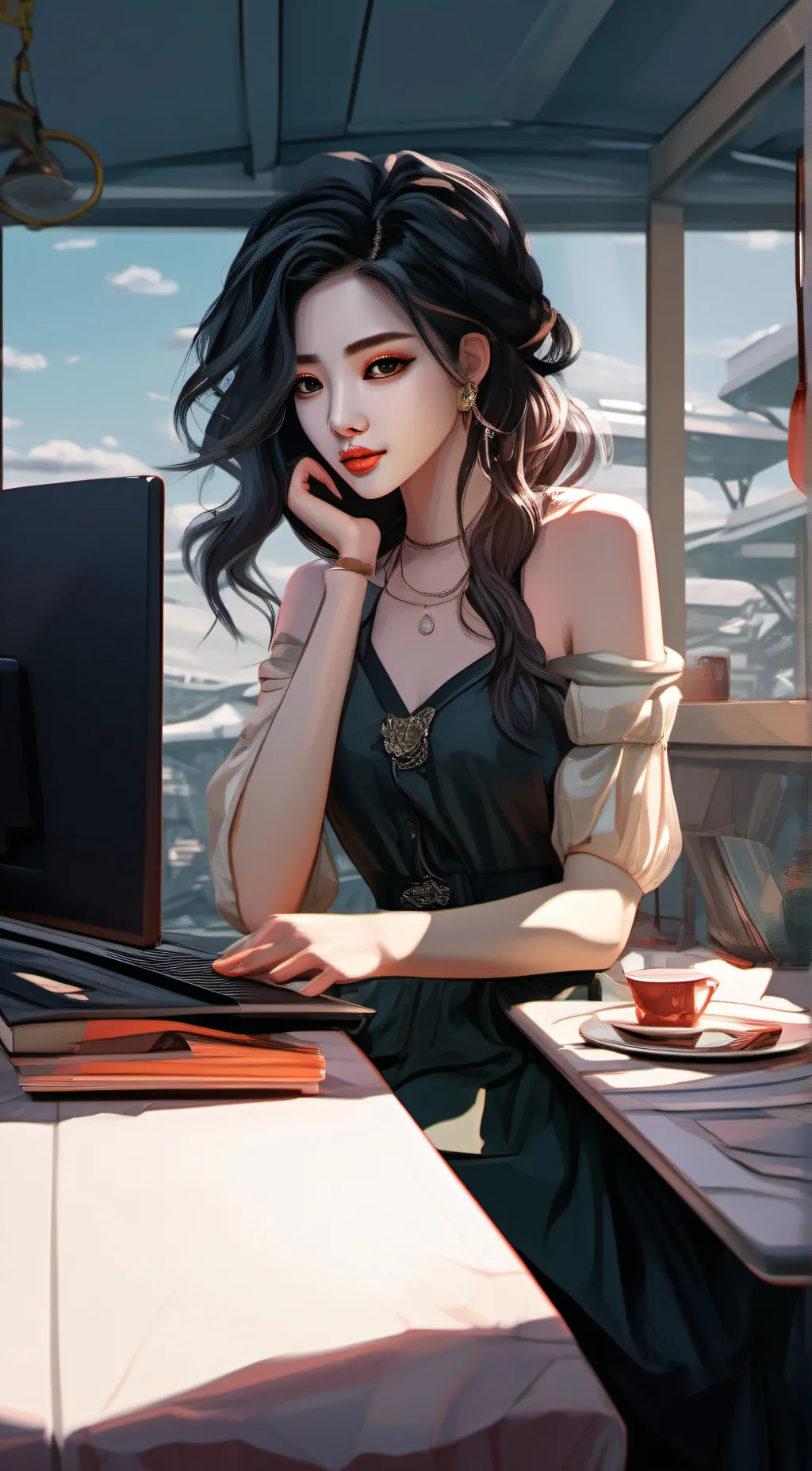 ai character: hi background