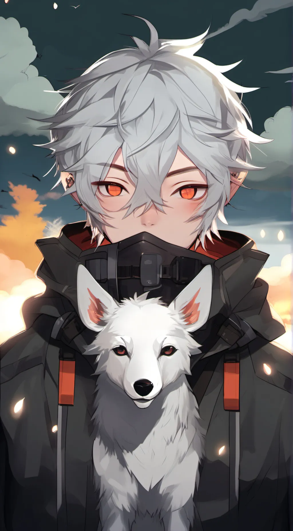 ai character: ash background