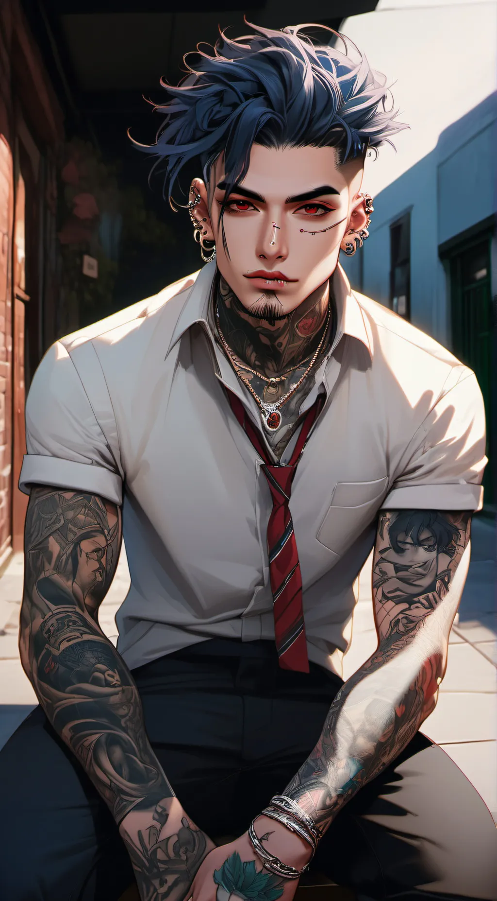 ai character: Drew background