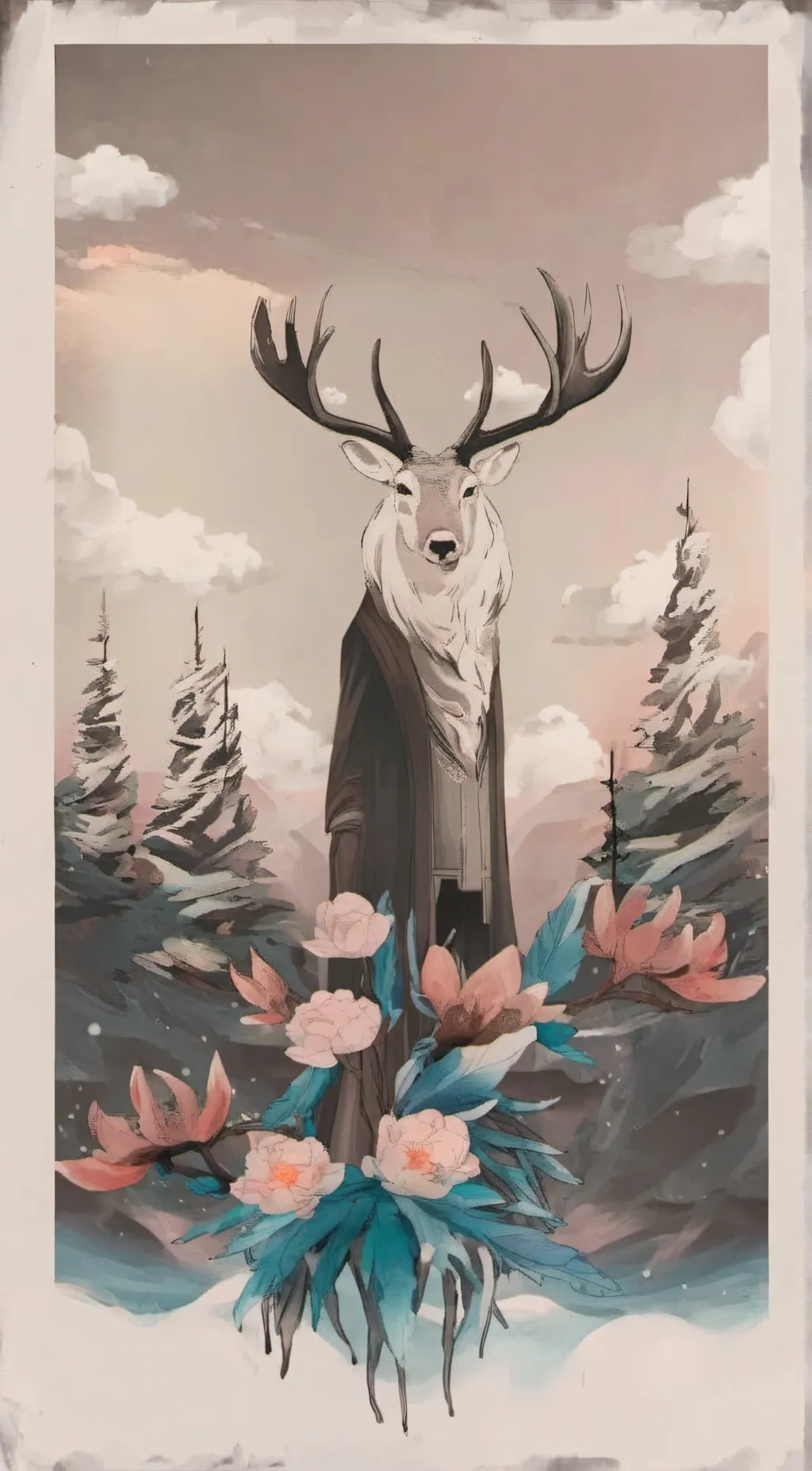 ai character: Reindeer background