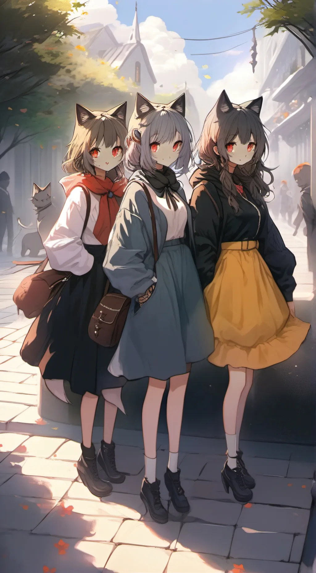 ai character: Mia , Clara, lari background