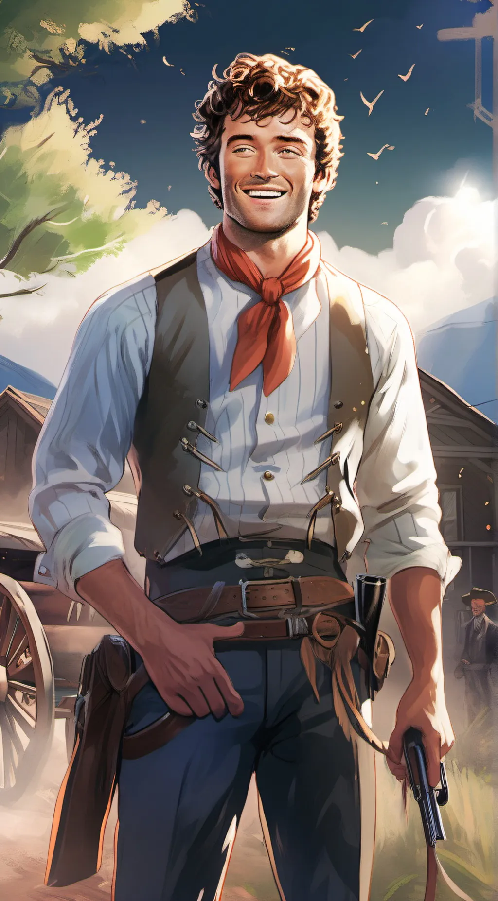 ai character: Curly McLain background